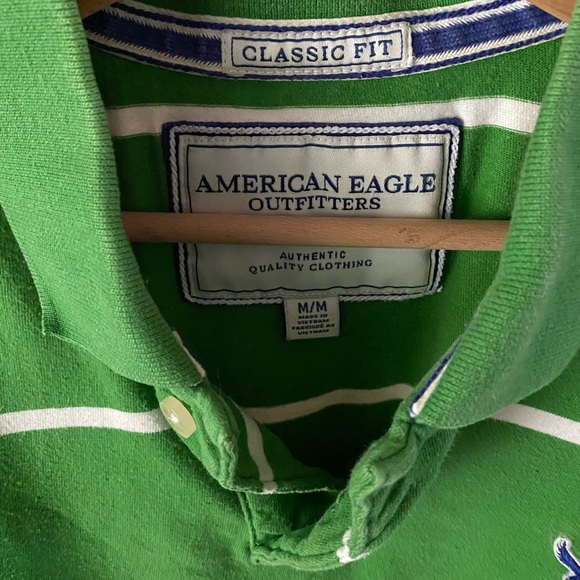 American Eagle Men’s Classic Polo Stripe T-Shirt - Picture 2 of 6